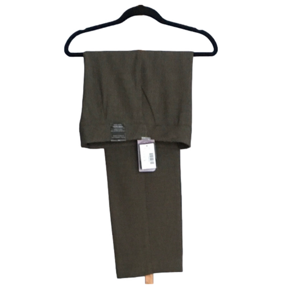 Investments Petites Pants - INVESTMENTS Petites Brown Tweed Dress Pants